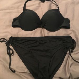 Black two piece bikini